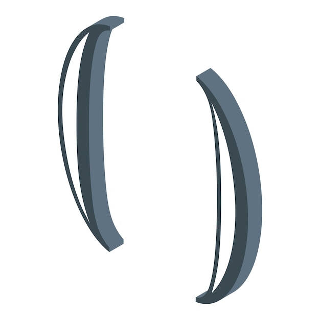Pair of brackets is showing mathematical symbols