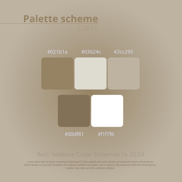 Paletti kaavio väri verkkosivusto kahvi