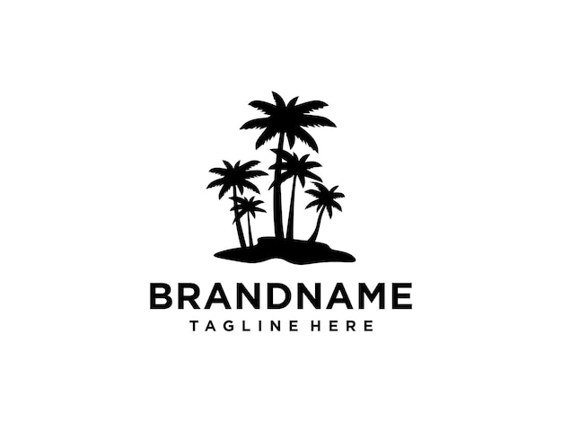 palm tree logo vector icon illustration