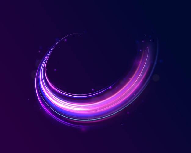 Panoramic high speed technology concept light abstract background Abstract neon background with
