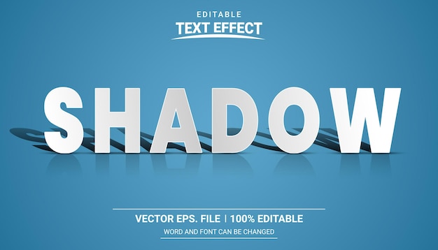 Paper cutout shadow vector text effect