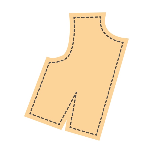 Paper pattern Cut for sewing clothes Vector illustration