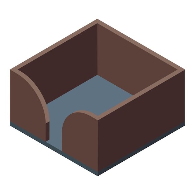 paper tray icon isometric vector office storage file box data letter