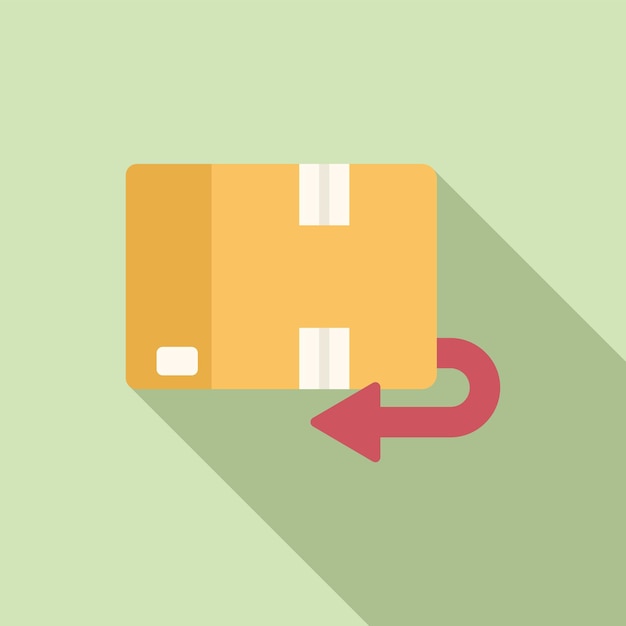 Parcel return icon flat vector Box exchange Service delivery