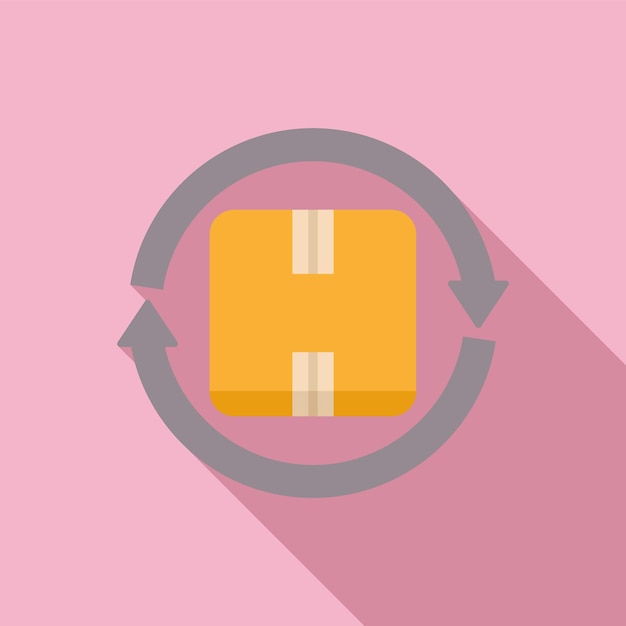 Parcel return icon flat vector Service delivery Store retail