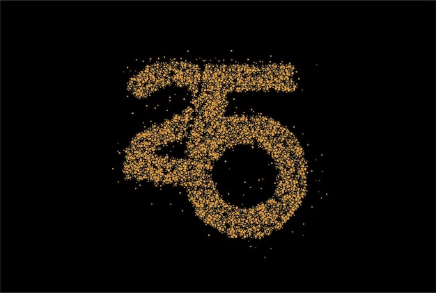 Particle 25 point text vector Vector Design.