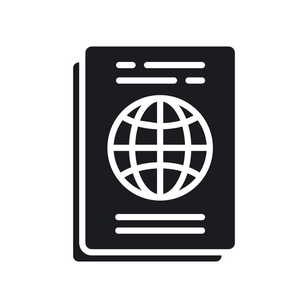 Passport icon isolated on white background