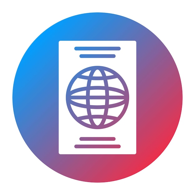Passport icon vector image Can be used for World Refugee Day