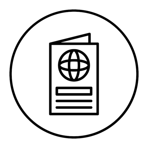 Passport vector icon illustration of Hotel Management iconset