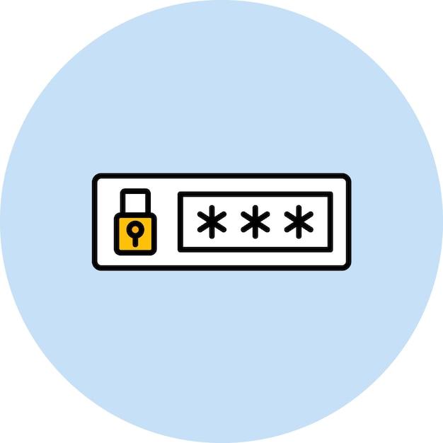Password Field Flat Illustration
