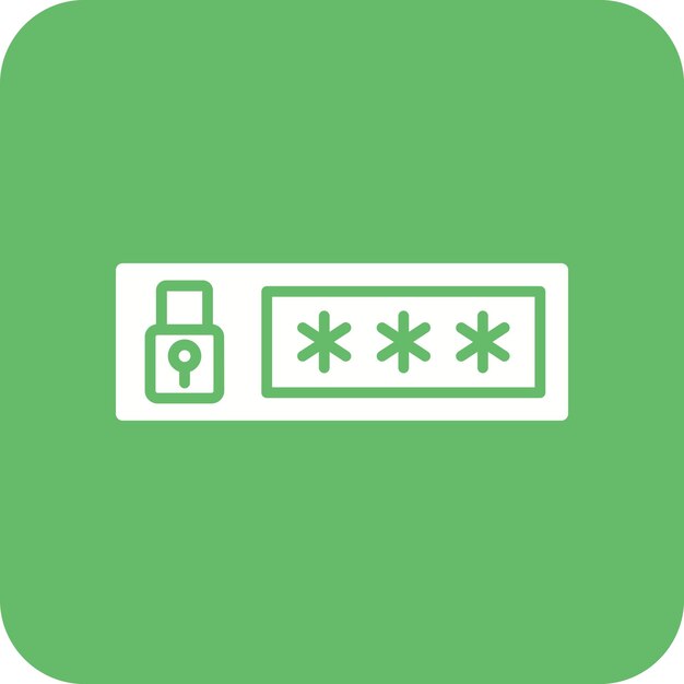 Password Field icon vector image Can be used for Networking and Data Sharing