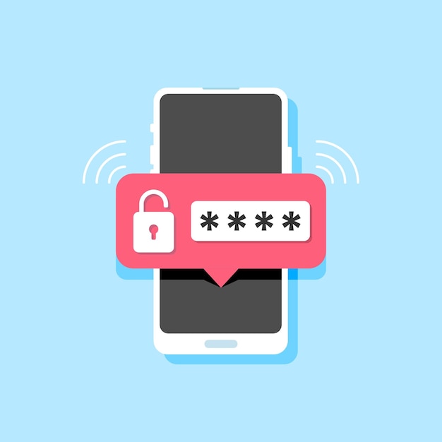 password protection icon in flat style authentication vector illustration on isolated background login verification sign business concept