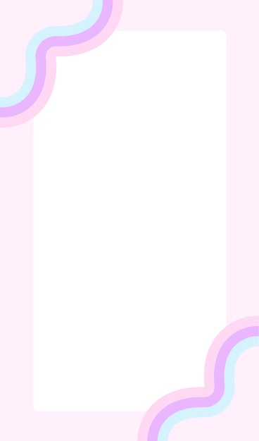 pastel wavy frame template
