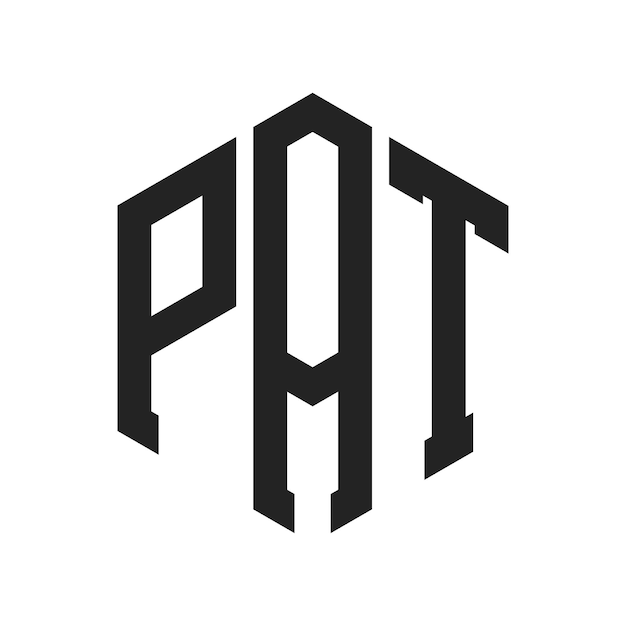 PAT Logo Design Initial Letter PAT Monogram Logo using Hexagon shape