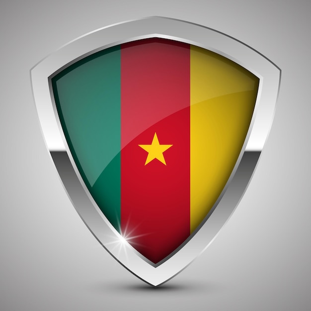 patriotic shield with flag of cameroon an element of impact for the use you want to make of it