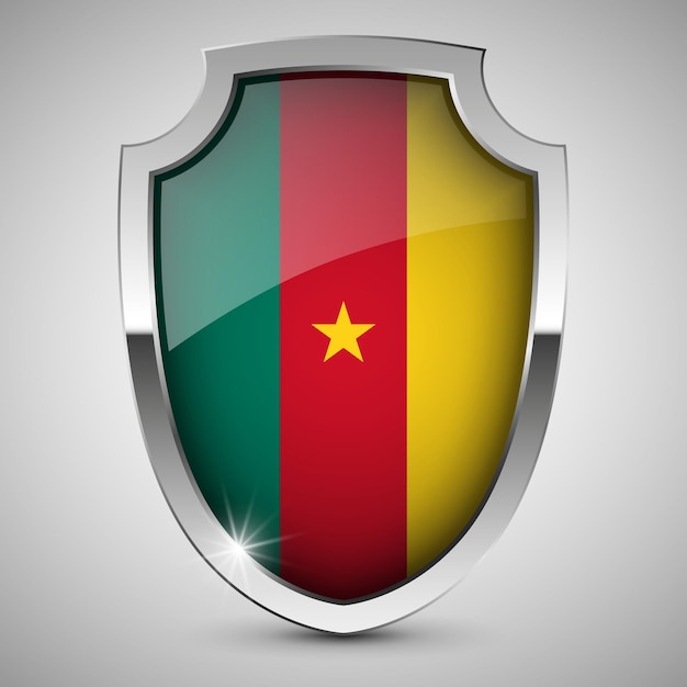 patriotic shield with flag of cameroon an element of impact for the use you want to make of it