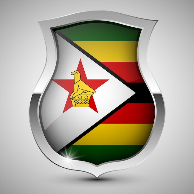 patriotic shield with flag of zimbabwe an element of impact for the use you want to make of it