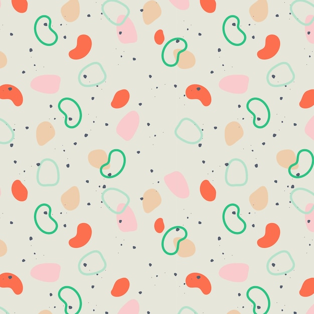 Pattern abstract boho style, pastel colors, doodle .