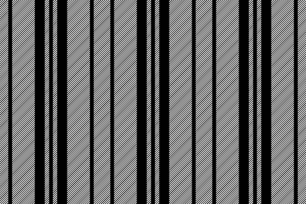 Pattern background textile of lines seamless stripe with a fabric vertical texture vector in black and white colors