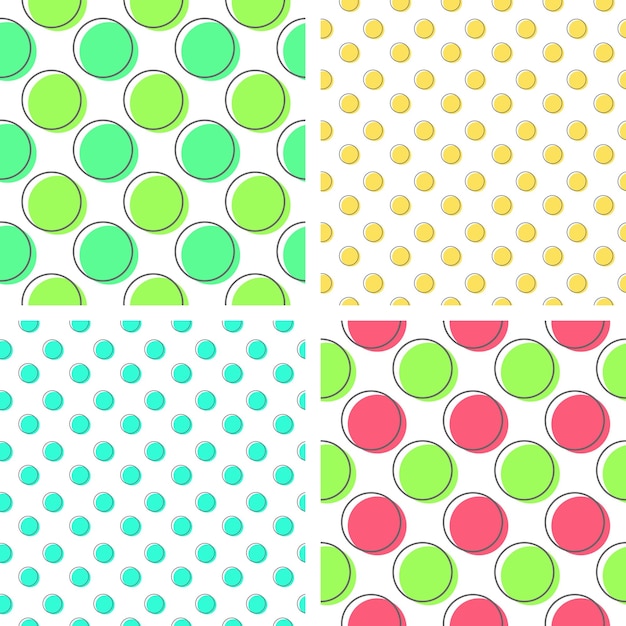 pattern flat line candy circles