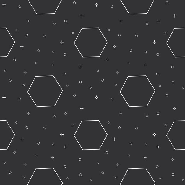 pattern flat line Hexagon geometry