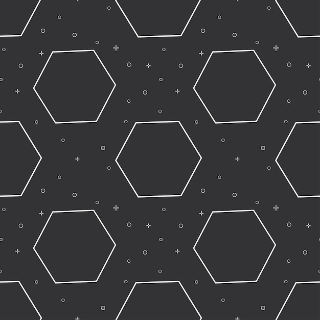 pattern flat line Hexagon geometry
