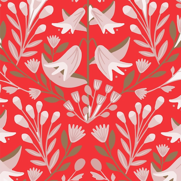 Pattern flower floral spring blossom illustration vector fabric textile design leaf leaves