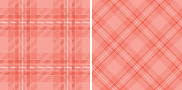 Pattern texture check of textile plaid vector with a tartan background seamless fabric set in trendy colors