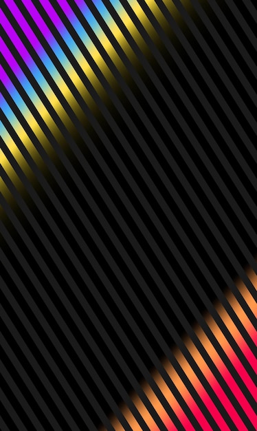 pattern with black stripes on a gradient colorful background