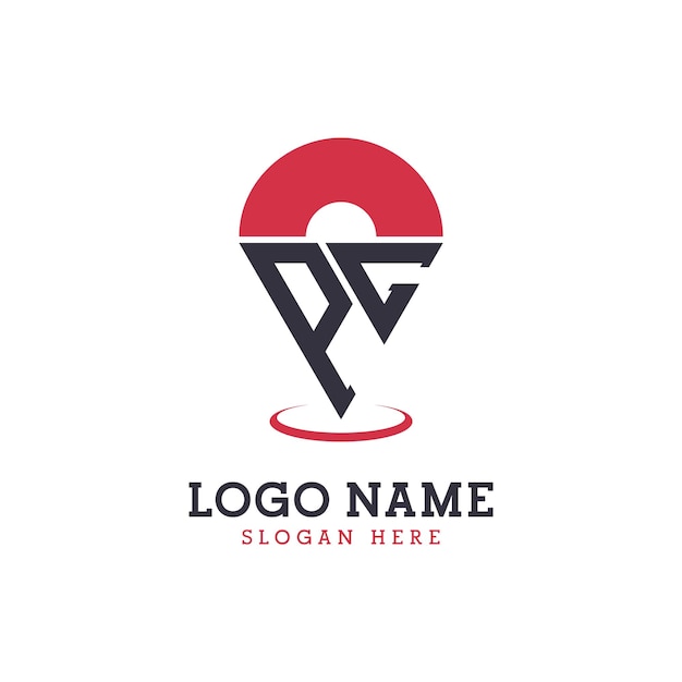 PC Location Icon Design Modern PC Pinpoint Logo for Navigation Map Apps and Location Based Businesses