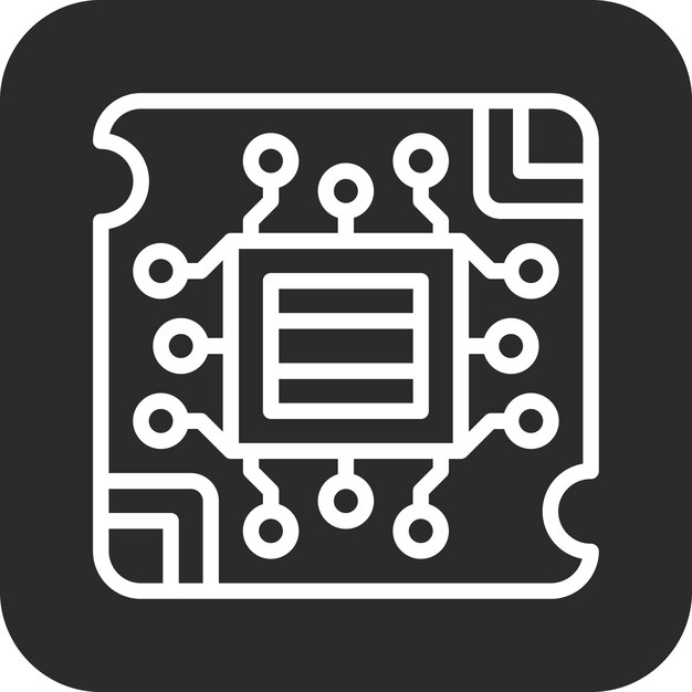 Pcb Board vector icon illustration of Electrician Tools iconset