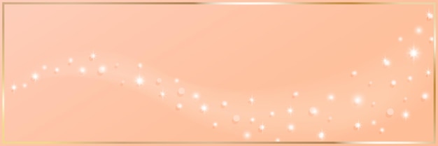 peach fuzz background banner shining with gold frame color 2024