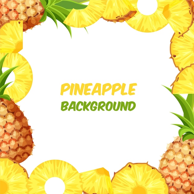 pear frame pattern exotic summer background concept in a trendy flat style