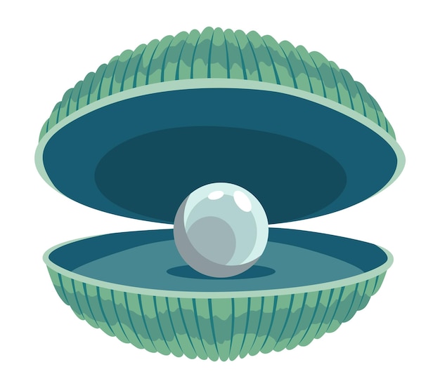 pearl in seashell open seashels scallop and pearl shell icon beautiful pearl in clam shell in