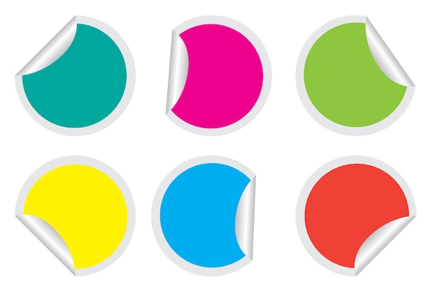 Peeling Sticker Design Vector Folding