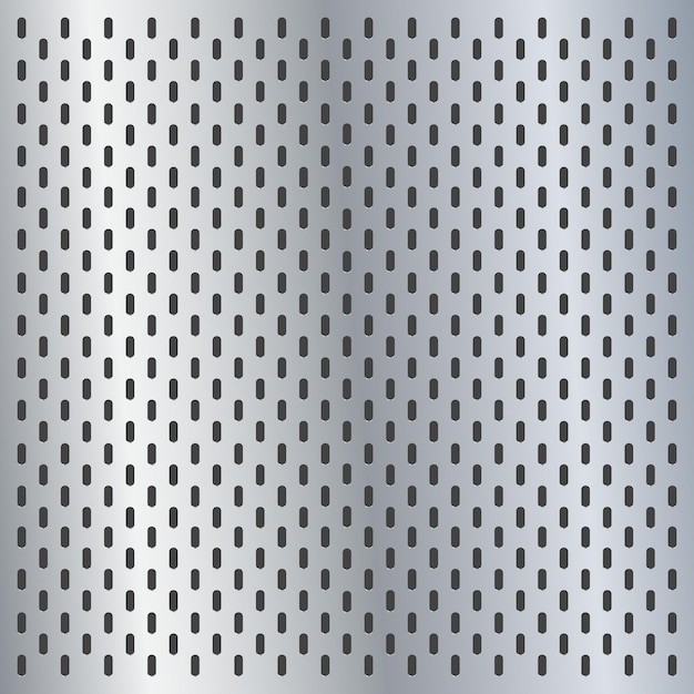 Peg board perforated texture background material with oval holes seamless pattern board vector