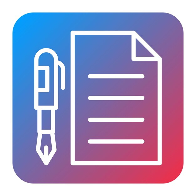 Pen and Paper icon vector image Can be used for Job Fair