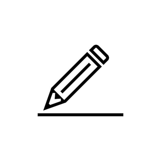pencil line vector icon