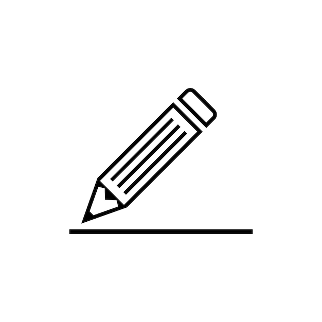 pencil line vector icon