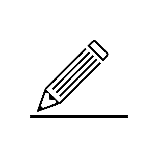 pencil line vector icon