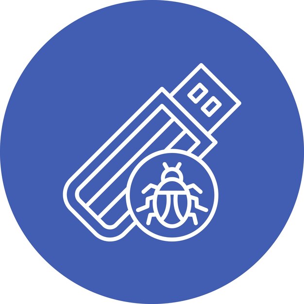pendrive virus icon vector image can be used for cyber security