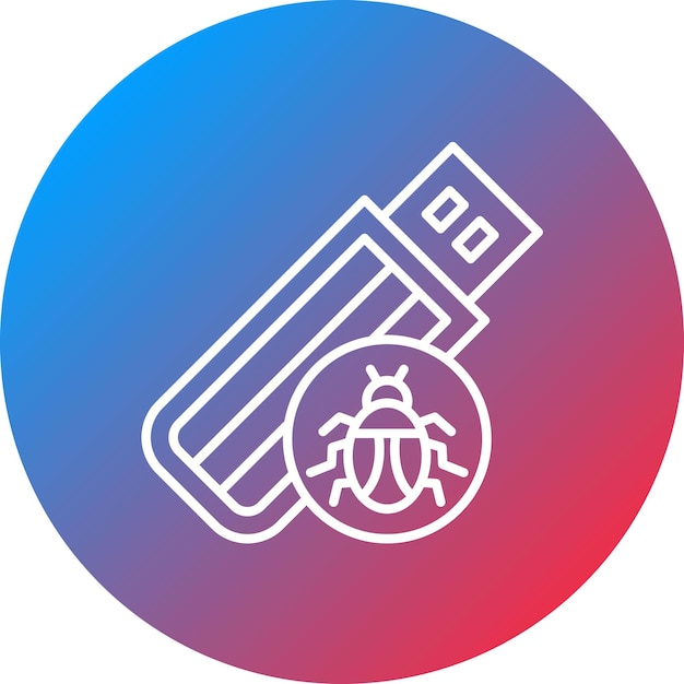 pendrive virus icon vector image can be used for cyber security