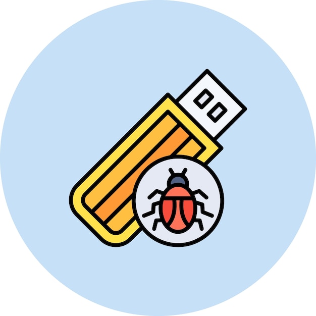 Pendrive Virus icon vector image Can be used for Cyber Security