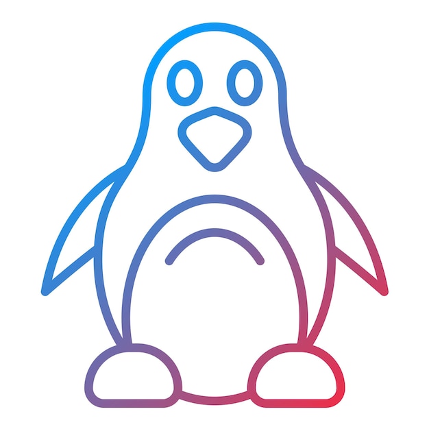 penguin icon vector image can be used for in the wild