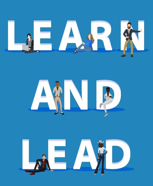 people on learn and lead for web mobile app presentations