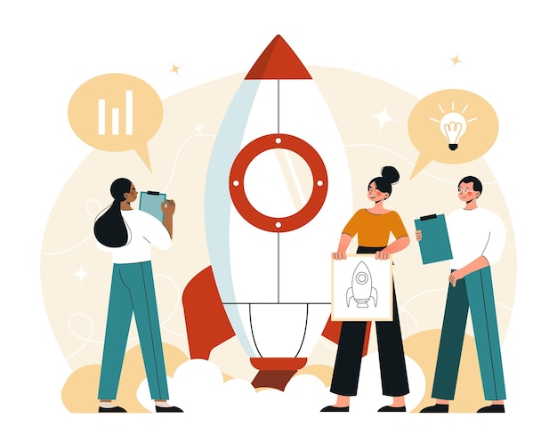 People starting business project