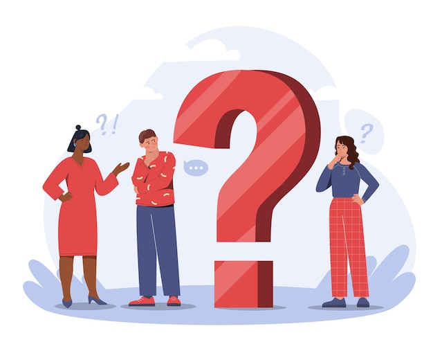 People with question sign