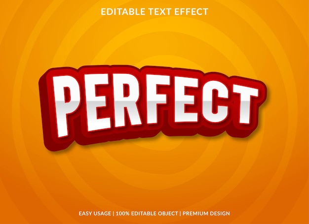 perfect editable text effect premium style