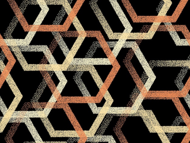 perforated hexagon geometric seamless vector pattern gradient d