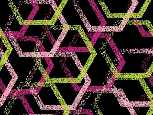 perforated hexagon geometric seamless vector pattern gradient d